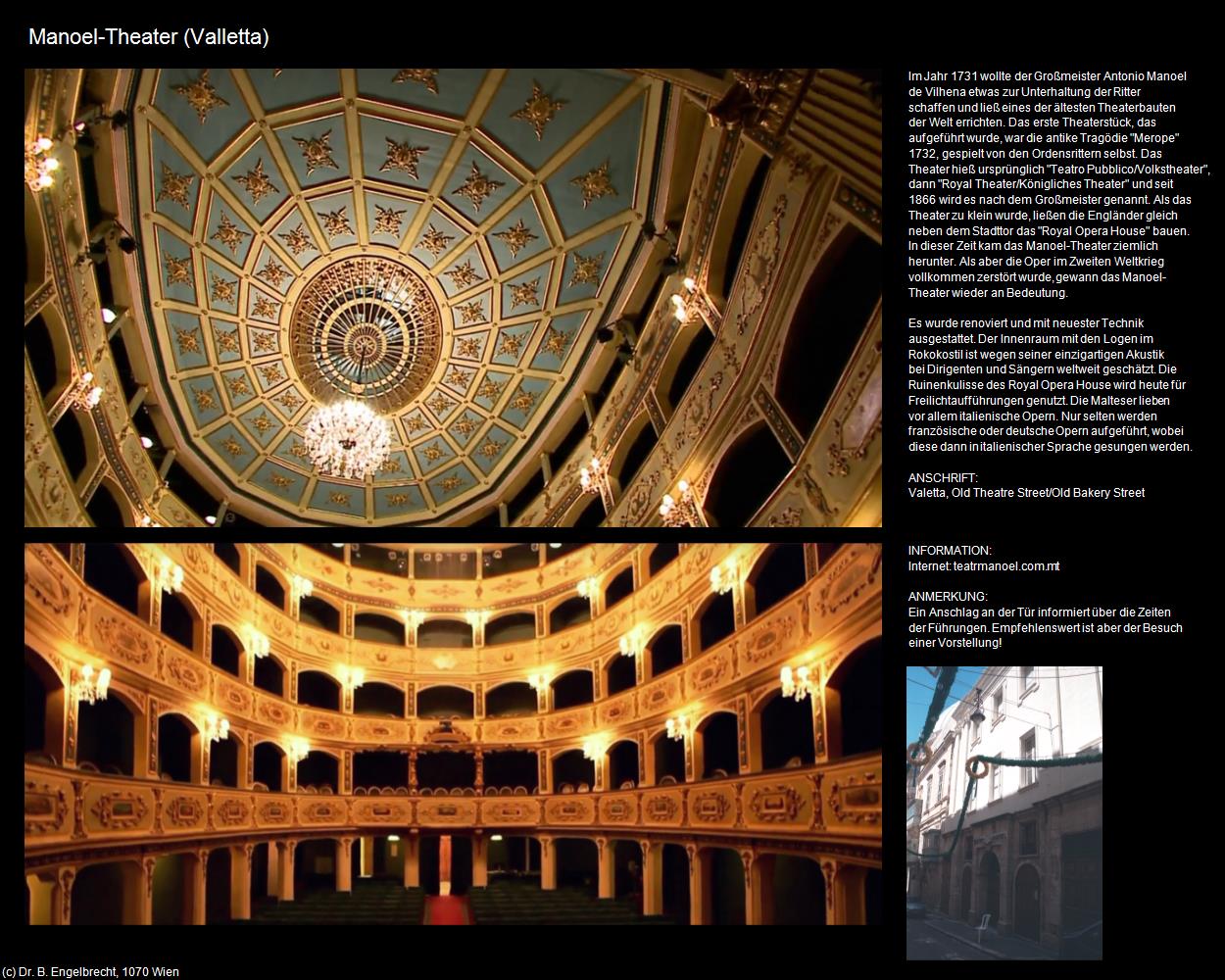 Manoel-Theater (Valletta auf Malta) in Malta - Perle im Mittelmeer