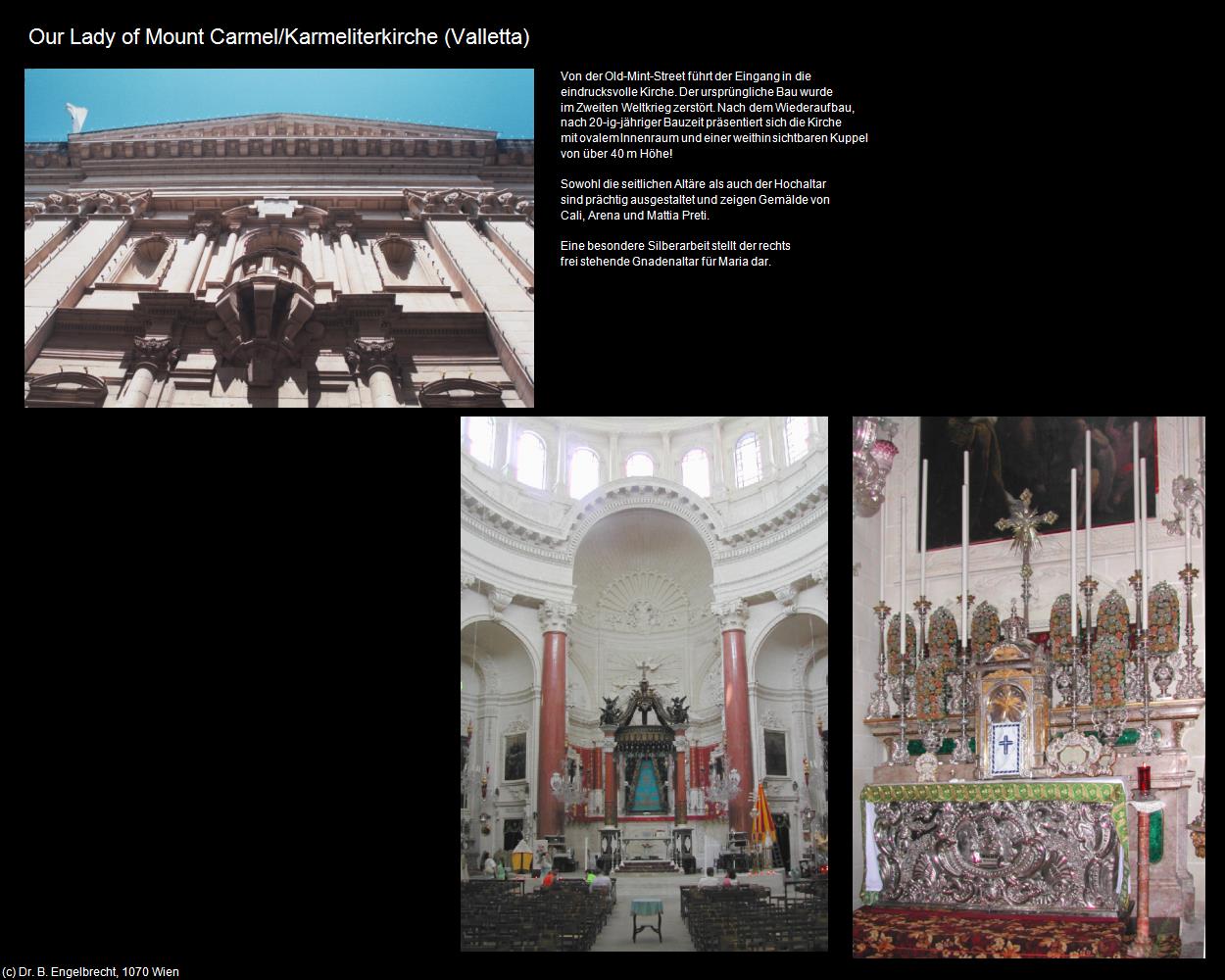 Our Lady of Mount Carmel/Karmeliterkirche (Valletta auf Malta) in Malta - Perle im Mittelmeer