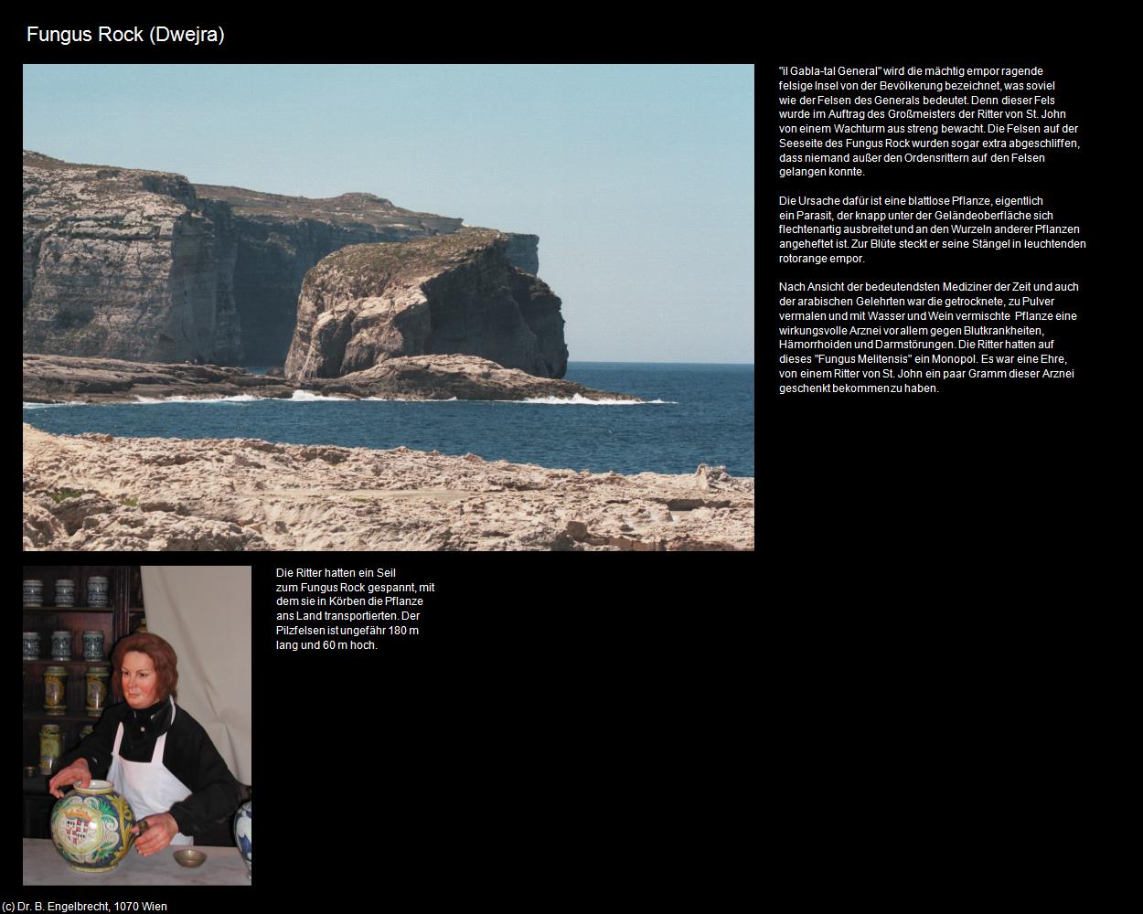 Fungus Rock  (Dwerja auf Gozo) in Malta - Perle im Mittelmeer