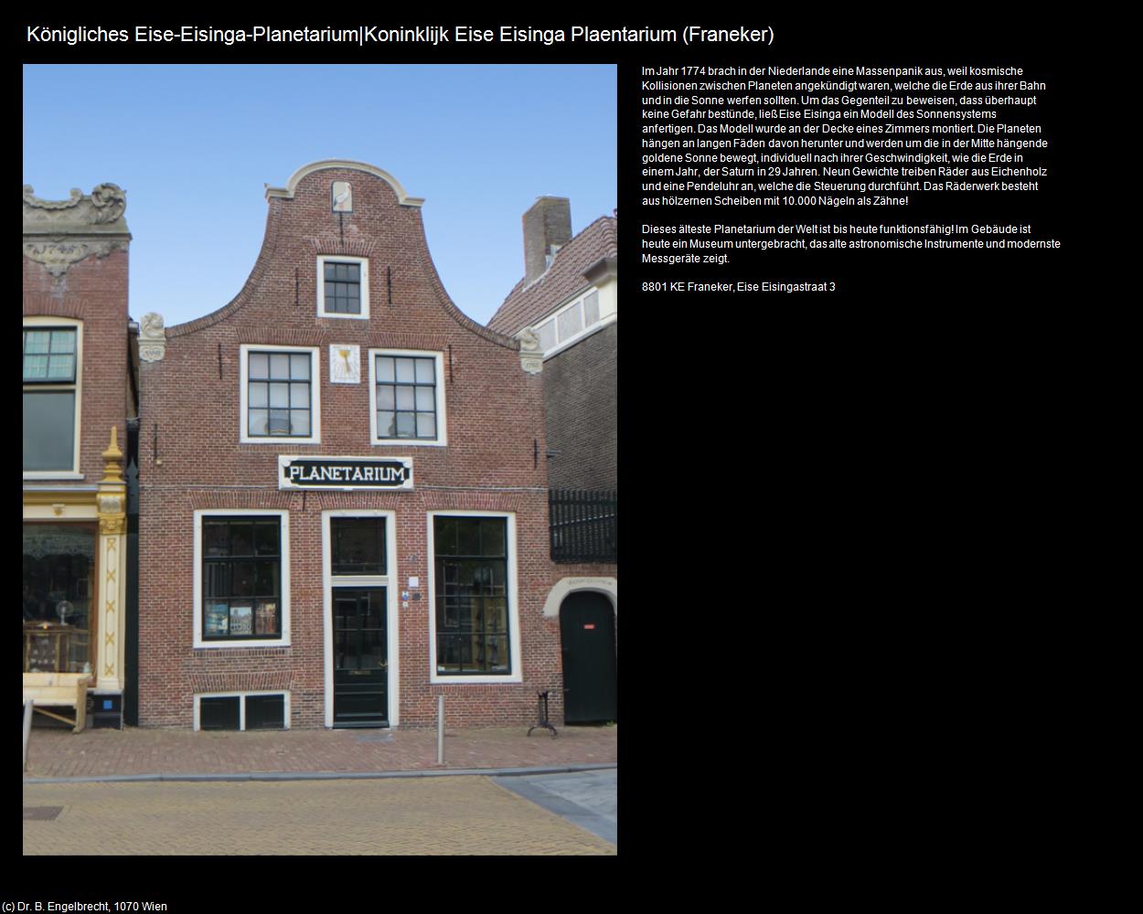Königliche Eise-Eisinga-Planetarium (Franeker) in Kulturatlas-NIEDERLANDE