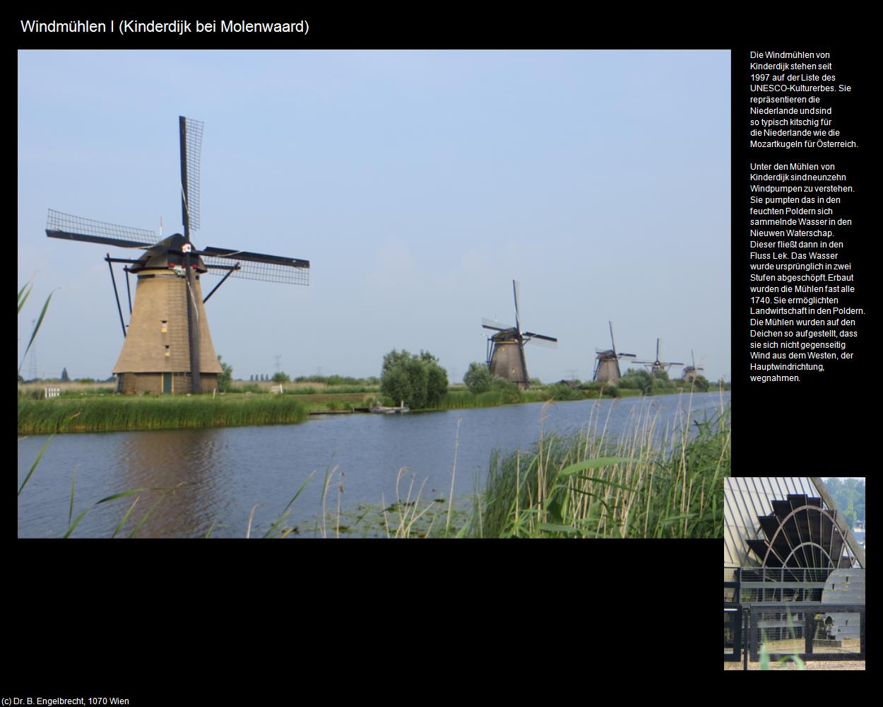 Windmühlen I (Kinderdijk bei Molenwaard) in Kulturatlas-NIEDERLANDE