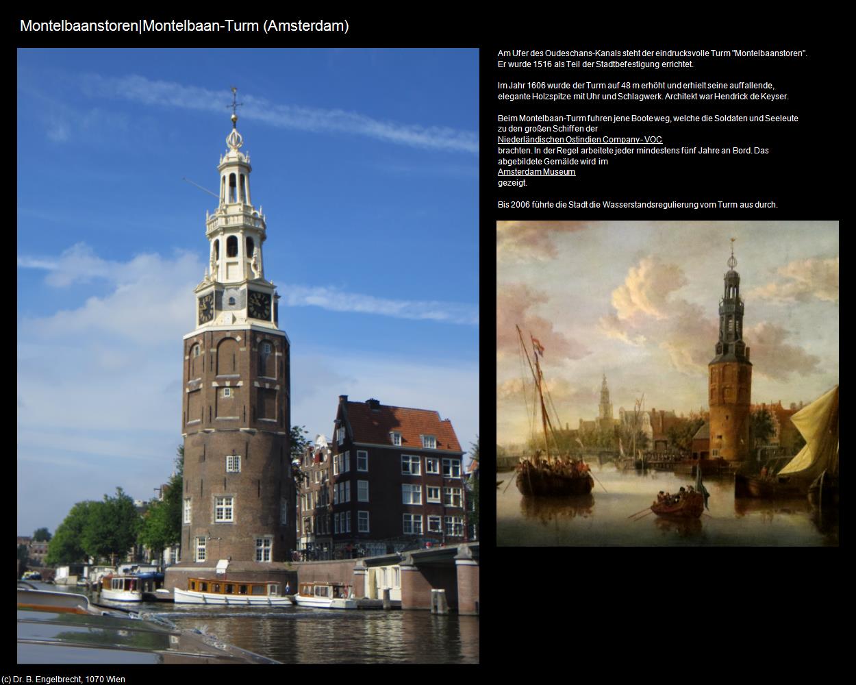 Montelbaanstoren|Montelbaan-Turm (Amsterdam) in Kulturatlas-NIEDERLANDE(c)B.Engelbrecht