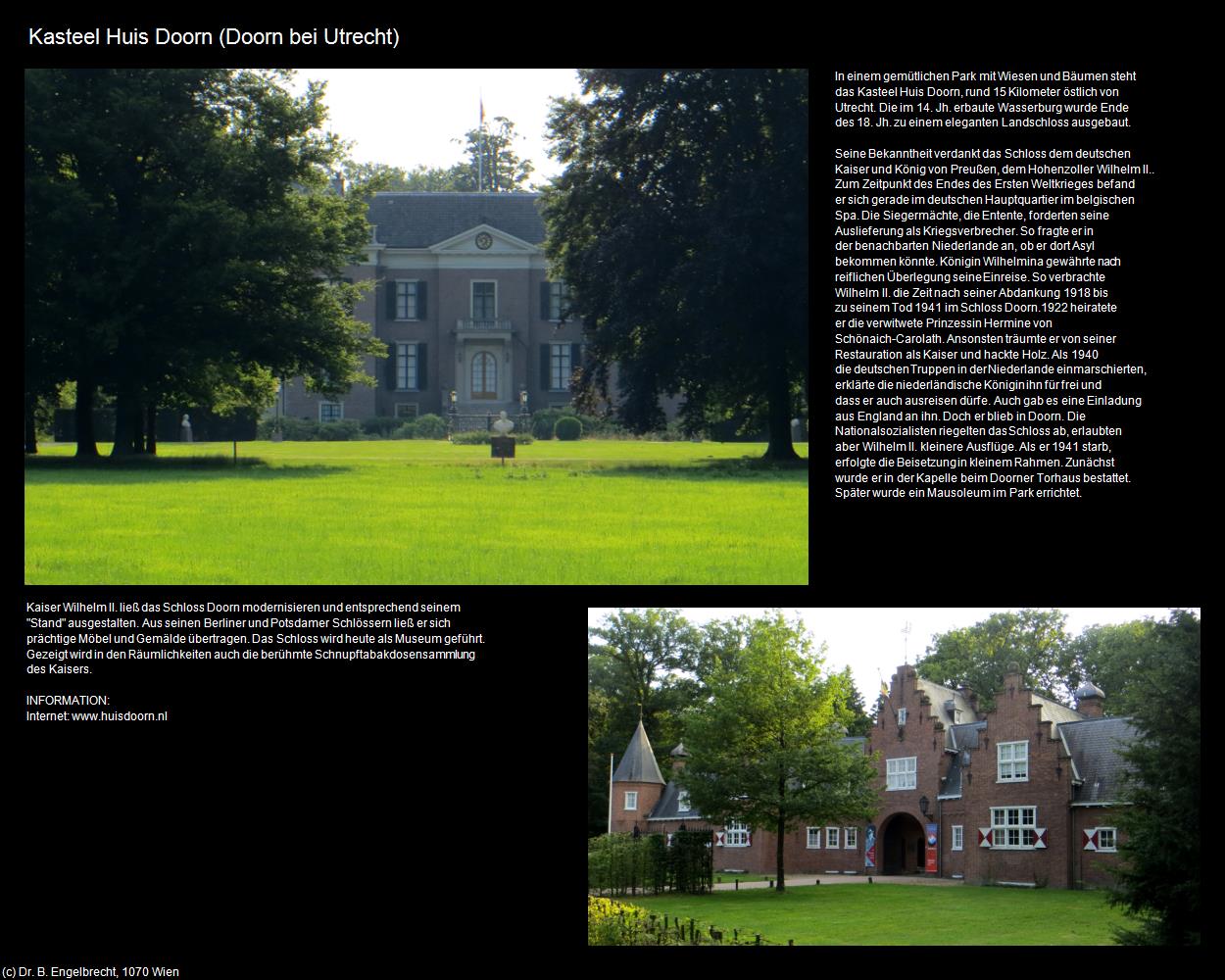 Kasteel Huis Doorn (Doorn bei Utrecht ) in Kulturatlas-NIEDERLANDE
