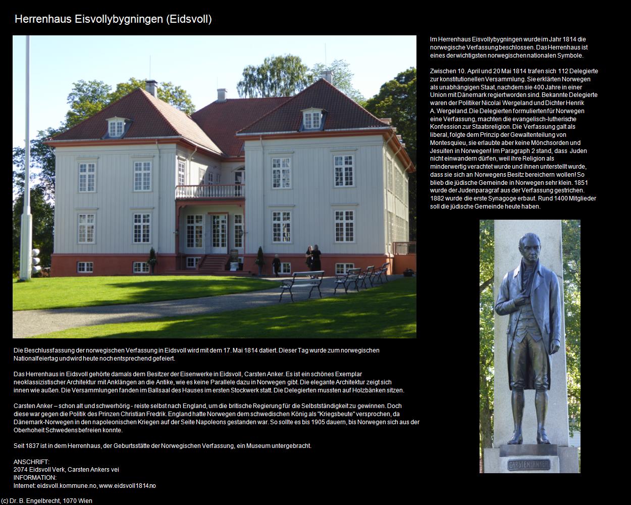 Herrenhaus Eisvollybygningen (Eidsvoll) in Kulturatlas-NORWEGEN