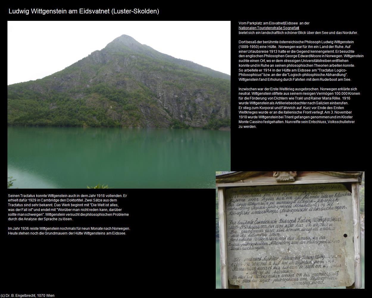 Ludwig Wittgenstein am Eidsvatnet (Skolden) (Luster) in Kulturatlas-NORWEGEN(c)B.Engelbrecht