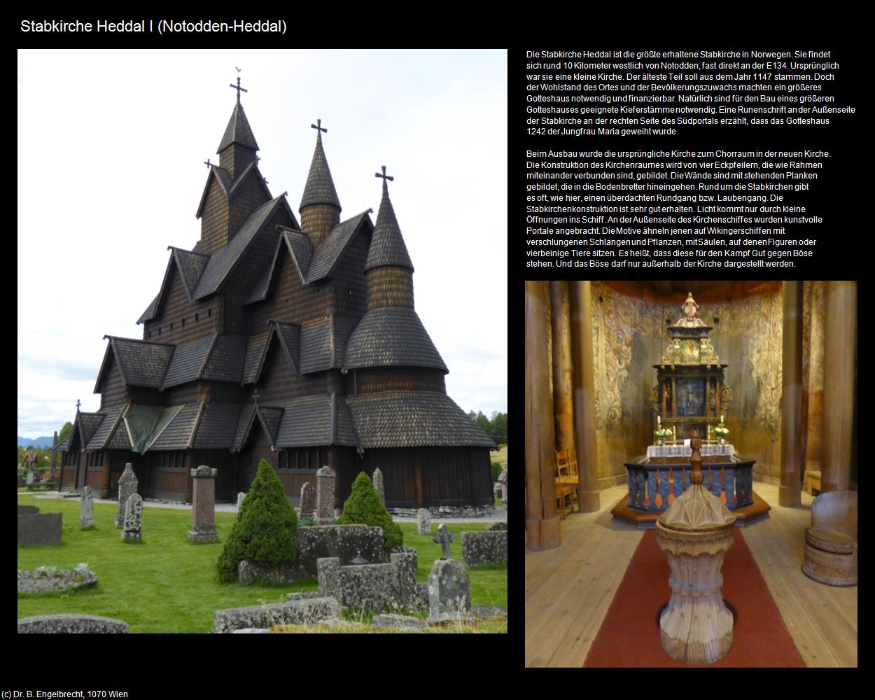 Stabkirche Heddal I  (Notodden bei Tinn) in Kulturatlas-NORWEGEN