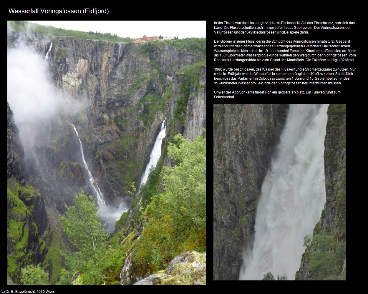 Wasserfall Vöringsfossen (Eidfjord) in Kulturatlas-NORWEGEN