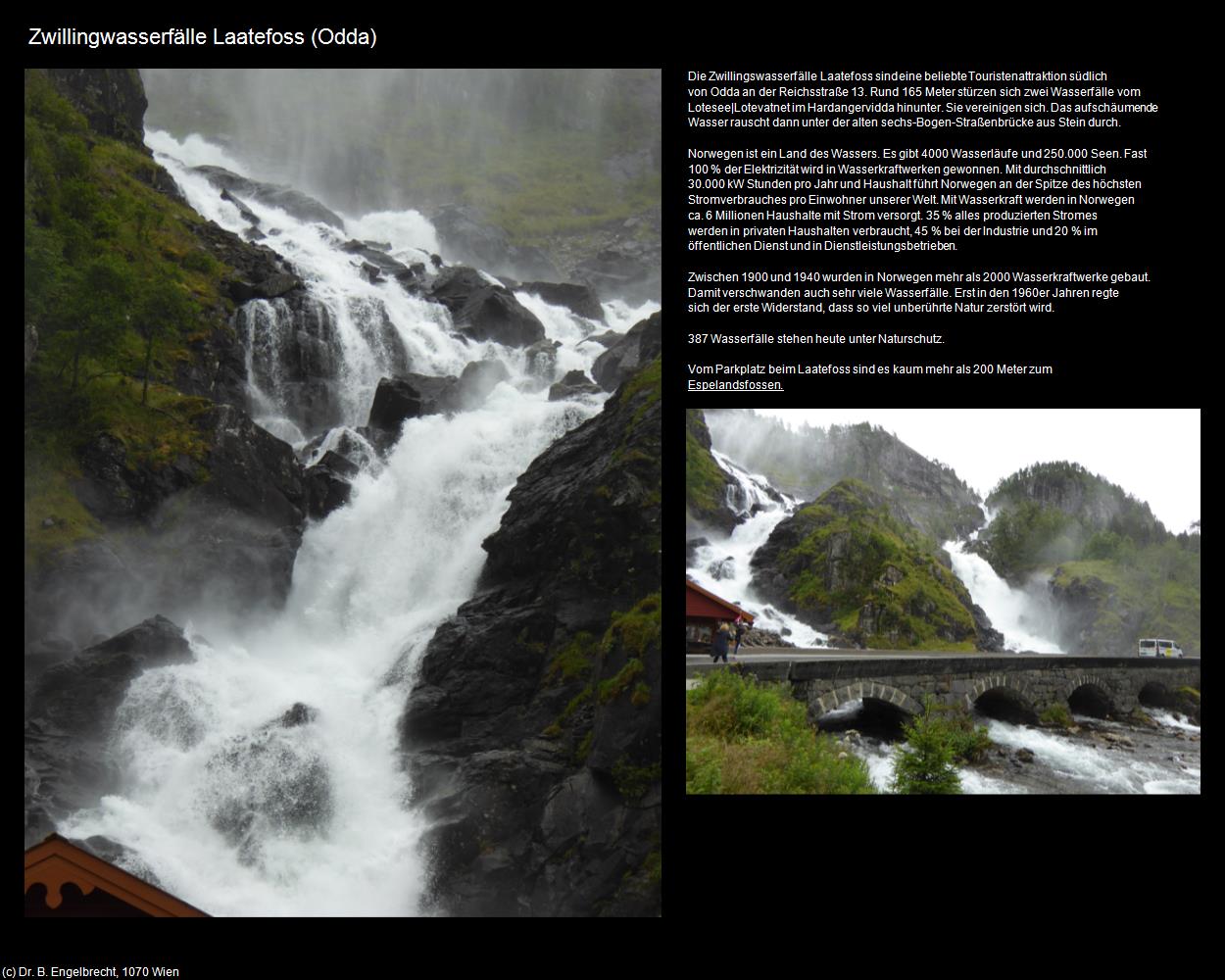 Zwillingwasserfälle Laatefoss (Odda) in Kulturatlas-NORWEGEN(c)B.Engelbrecht
