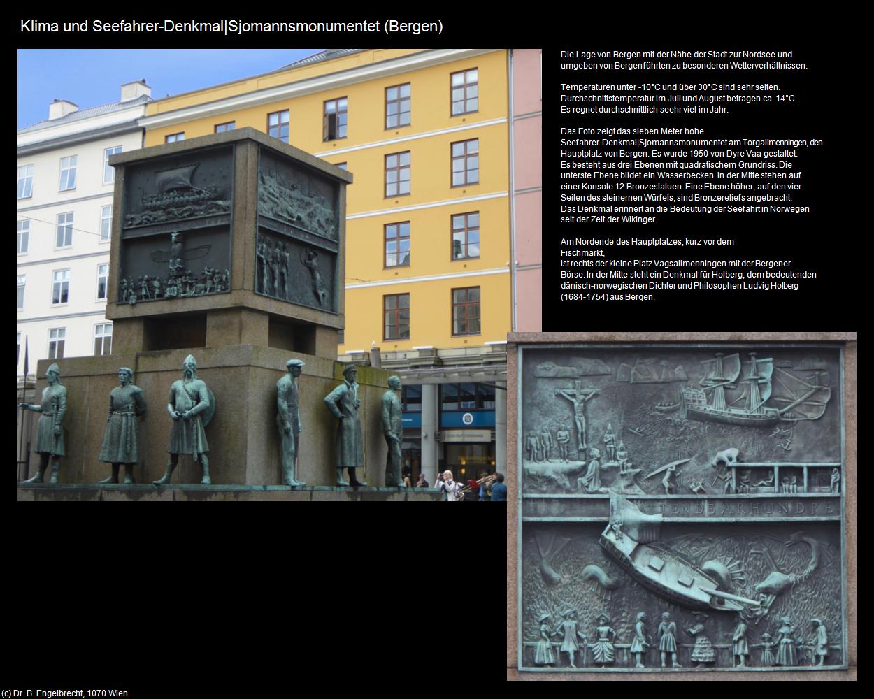 Klima und Seefahrer-Denkmal (Bergen) in Kulturatlas-NORWEGEN(c)B.Engelbrecht