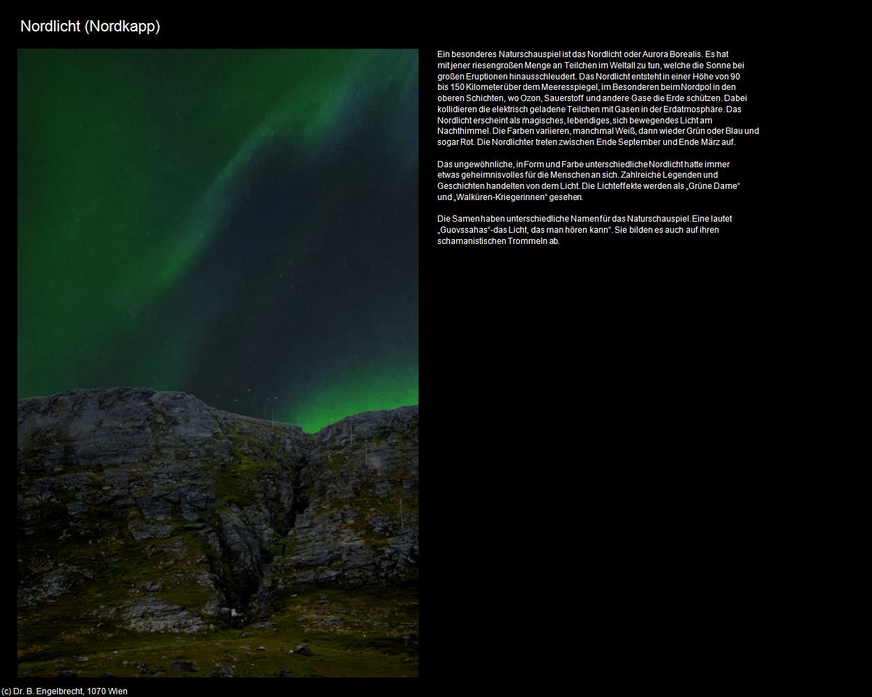 Nordlicht (Nordkapp) in Kulturatlas-NORWEGEN