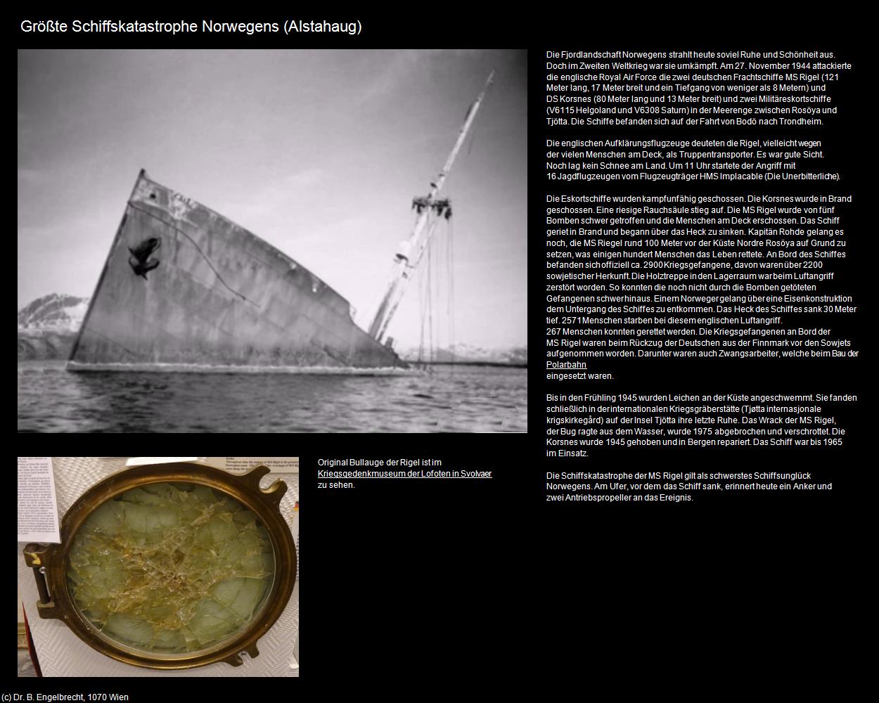 Größte Schiffskatastrophe Norwegens (Alstahaug) in Kulturatlas-NORWEGEN(c)B.Engelbrecht
