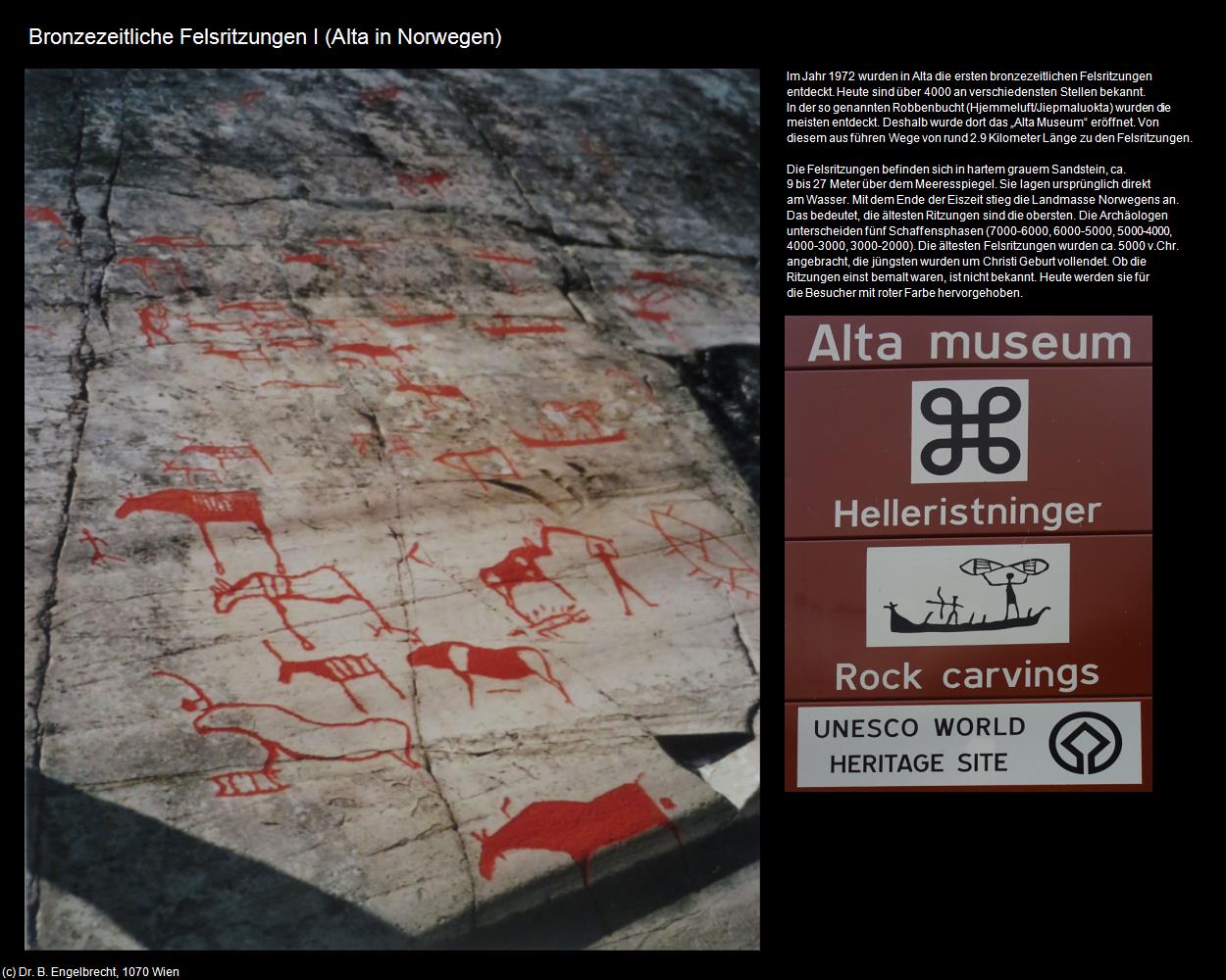 Bronzezeitliche Felsritzungen I (Alta in Norwegen) in Kulturatlas-NORWEGEN