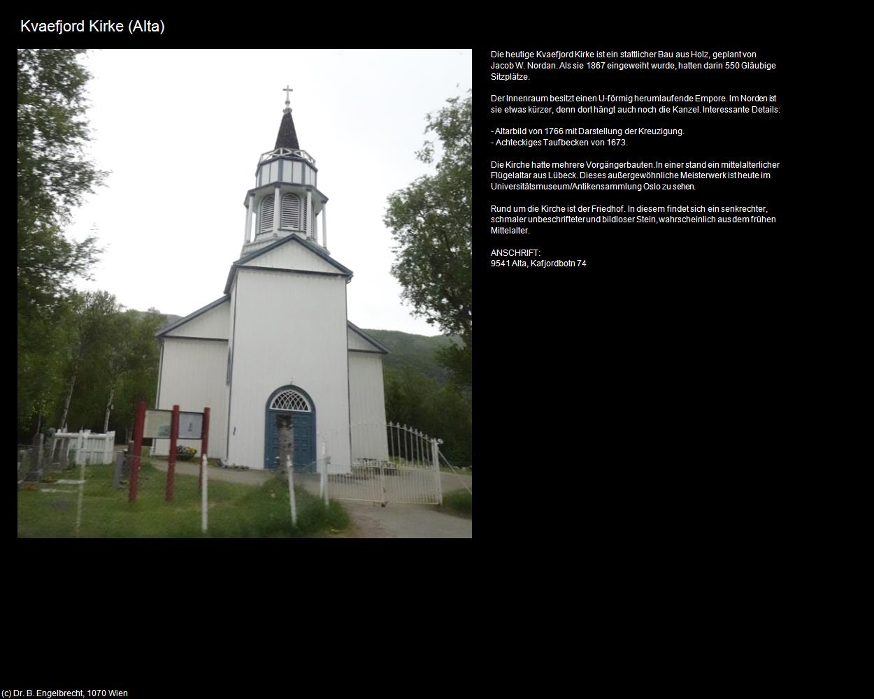 Kvaefjord Kirke (Alta in Norwegen) in Kulturatlas-NORWEGEN