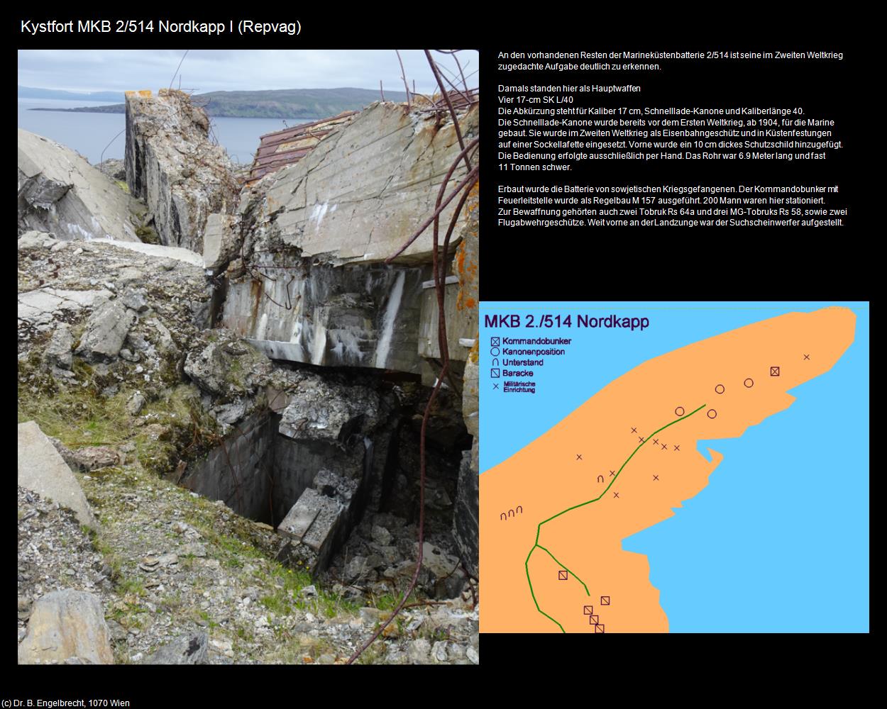 Kystfort MKB 2/514 Nordkapp I (Repvag) in Kulturatlas-NORWEGEN