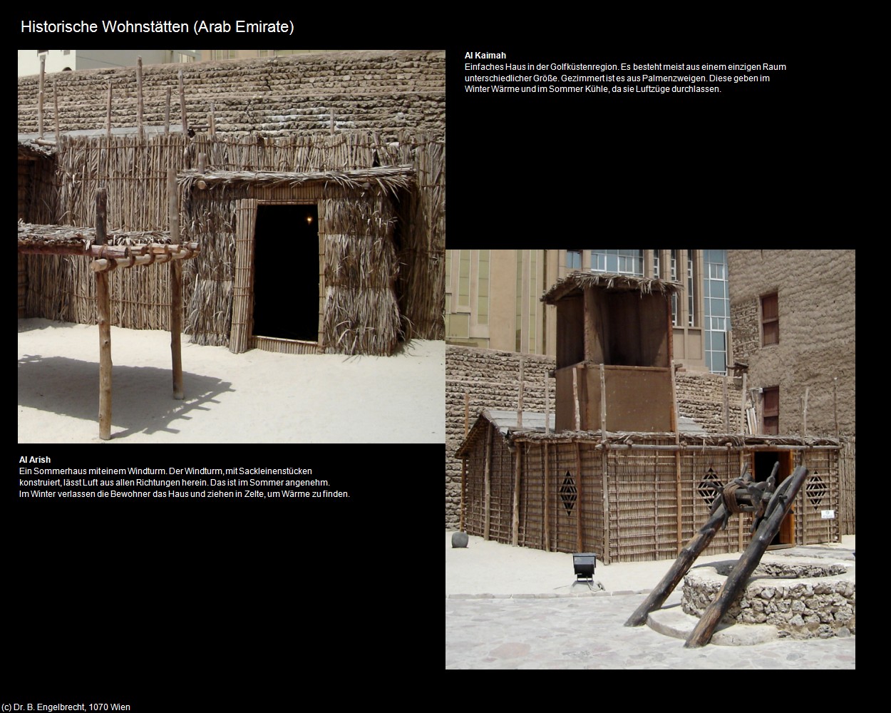 Historische Wohnstätten (Dubai-Stadt in Arab.Emirate) in Kulturatlas-Arab.Emirate+Oman