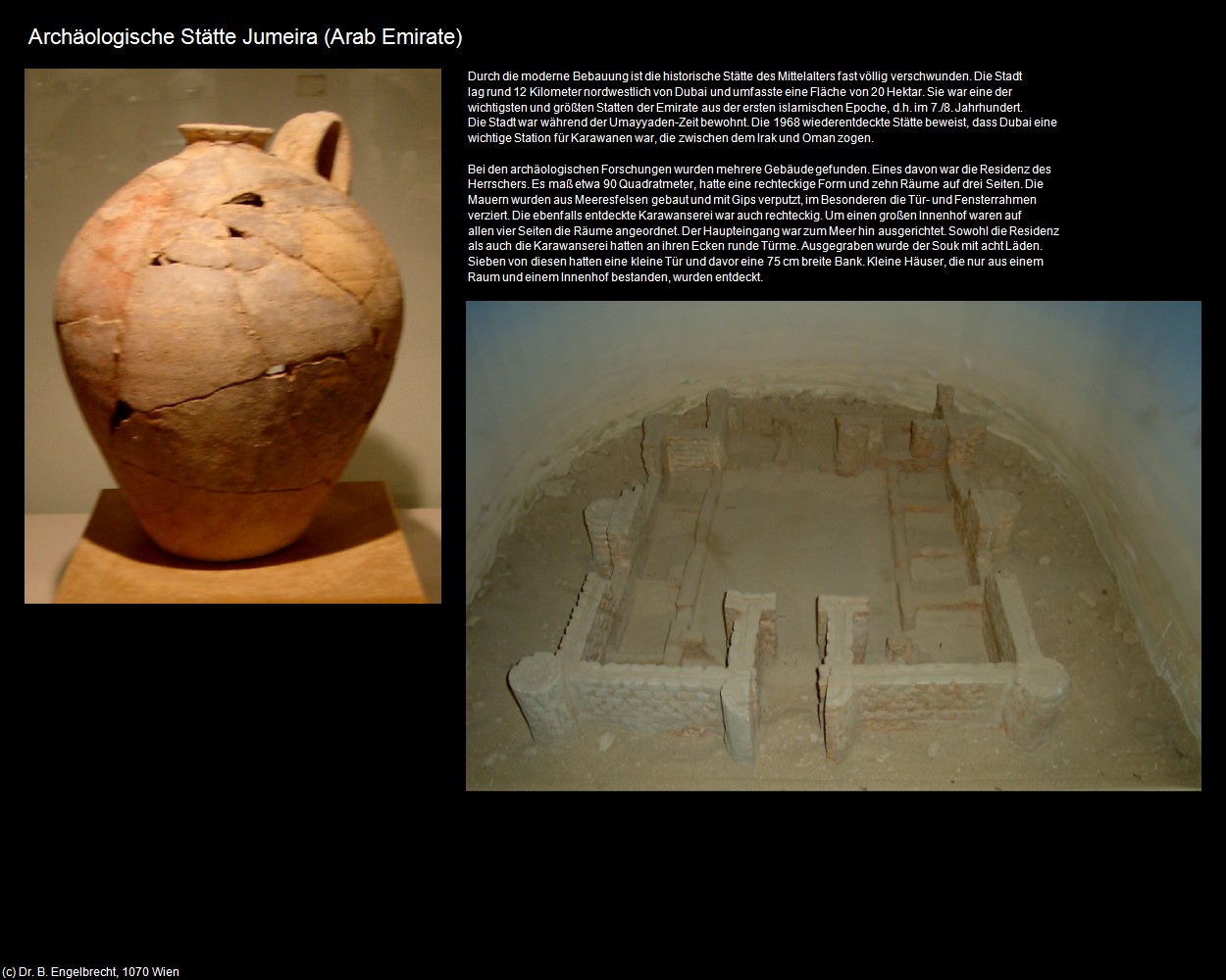 Archäologische Stätte Jumeira (Dubai-Stadt in Arab.Emirate) in Kulturatlas-Arab.Emirate+Oman