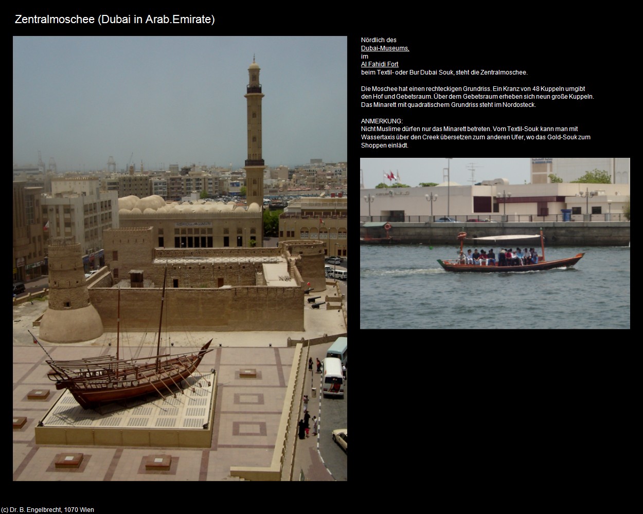 Zentralmoschee (Dubai-Stadt in Arab.Emirate) in Kulturatlas-Arab.Emirate+Oman(c)B.Engelbrecht