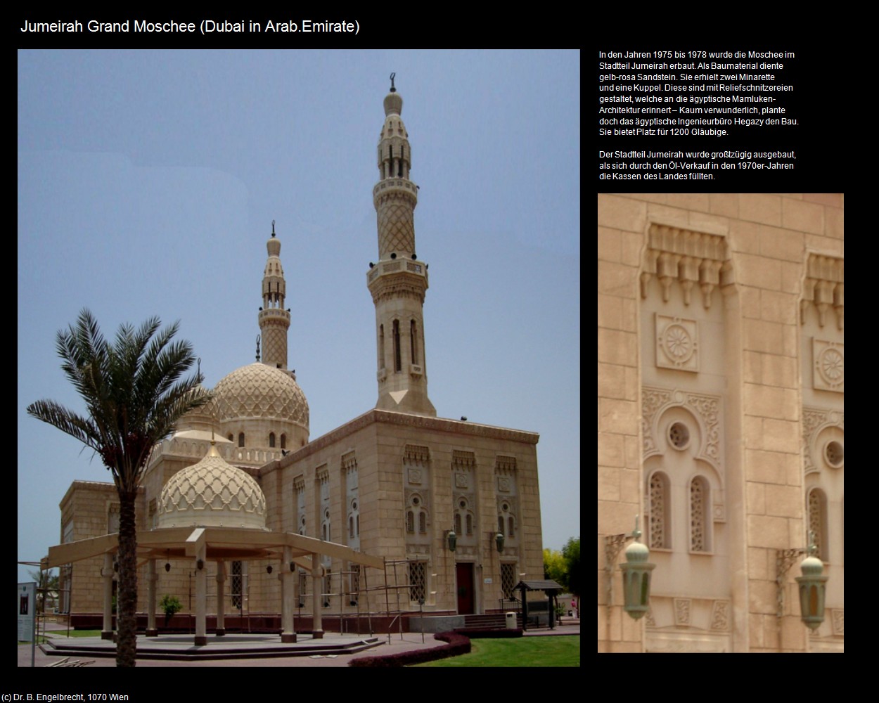 Jumeirah Grand Moschee (Dubai-Stadt in Arab.Emirate) in Kulturatlas-Arab.Emirate+Oman