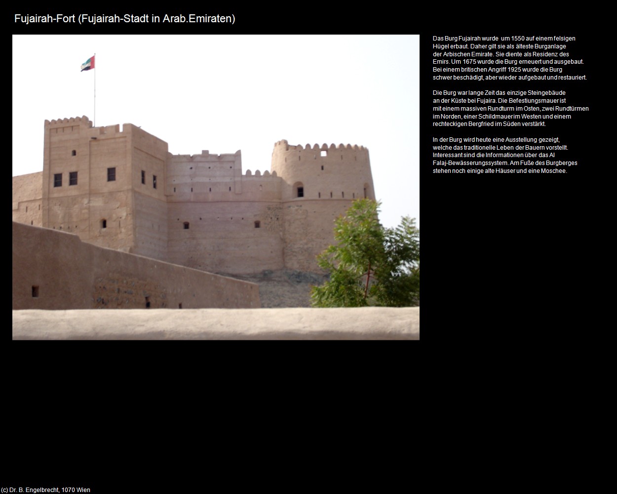 Fujairah-Fort (Fujairah-Stadt in Arab.Emiraten) in Kulturatlas-Arab.Emirate+Oman