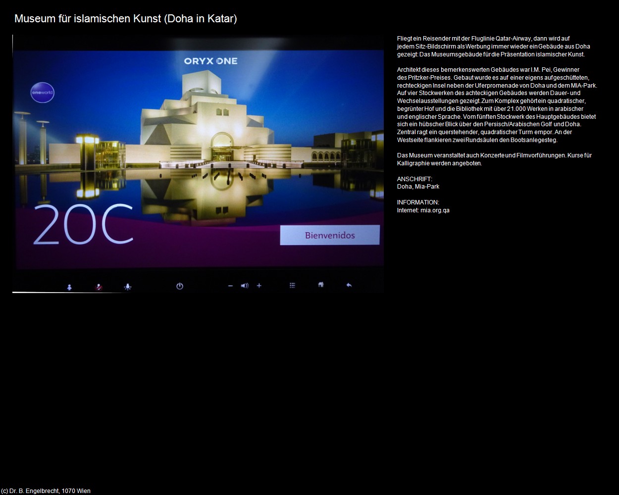 Museum für islamischen Kunst (Doha in Katar) in Kulturatlas-Arab.Emirate+Oman