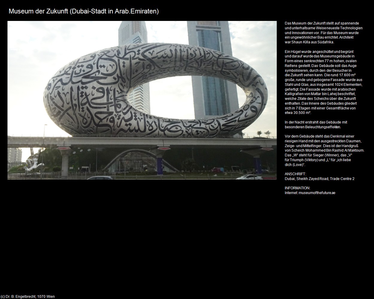 Museum der Zukunft (Dubai-Stadt in Arab.Emirate) in Kulturatlas-Arab.Emirate+Oman
