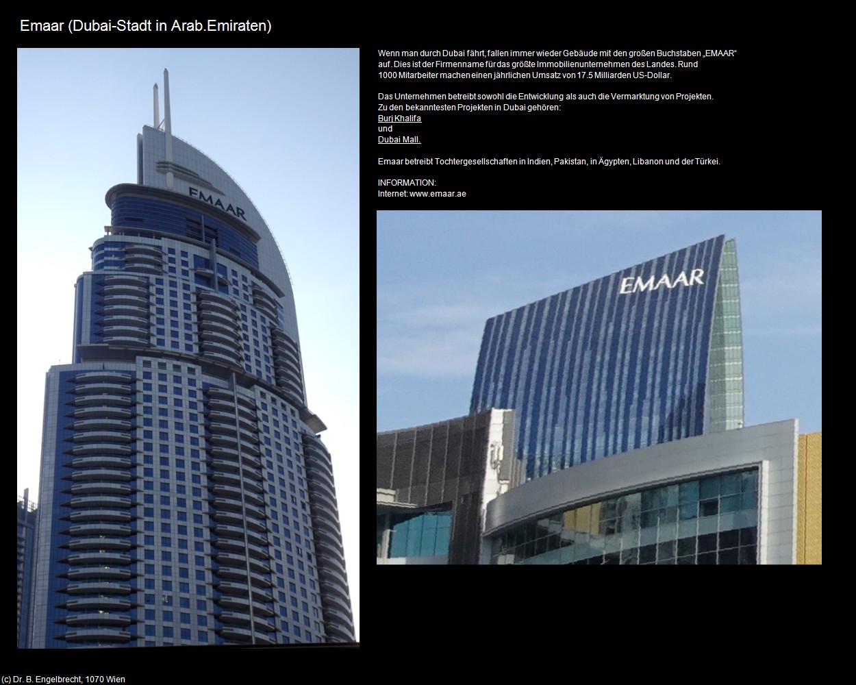 Emaar (Dubai-Stadt in Arab.Emirate) in Kulturatlas-Arab.Emirate+Oman(c)B.Engelbrecht