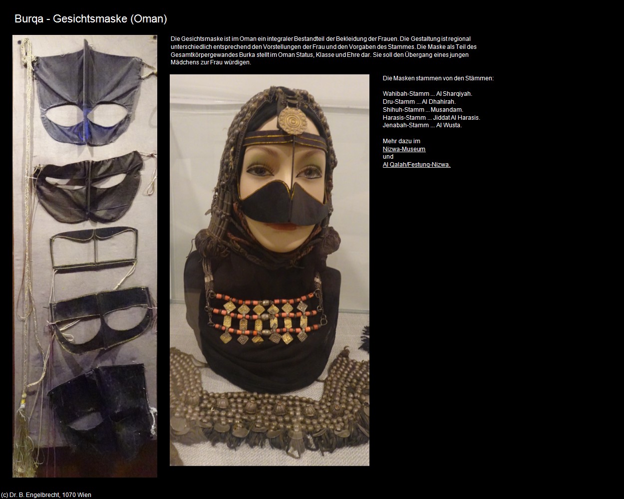 Burqa - Gesichtsmaske (+Oman) in Kulturatlas-Arab.Emirate+Oman(c)B.Engelbrecht