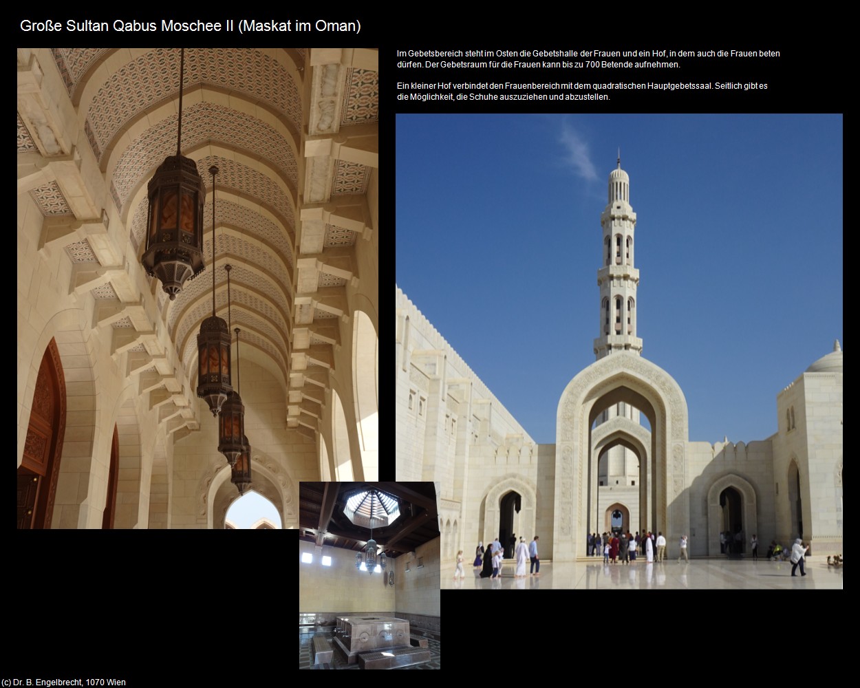 Große Sultan Qabus Moschee II (Maskat im Oman) in Kulturatlas-Arab.Emirate+Oman