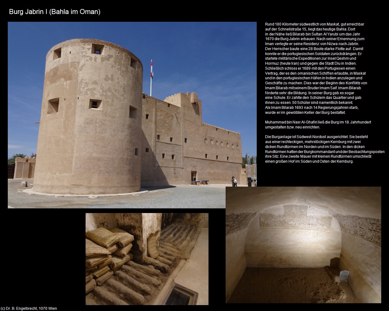 Burg Jabrin I (Bahla im Oman) in Kulturatlas-Arab.Emirate+Oman