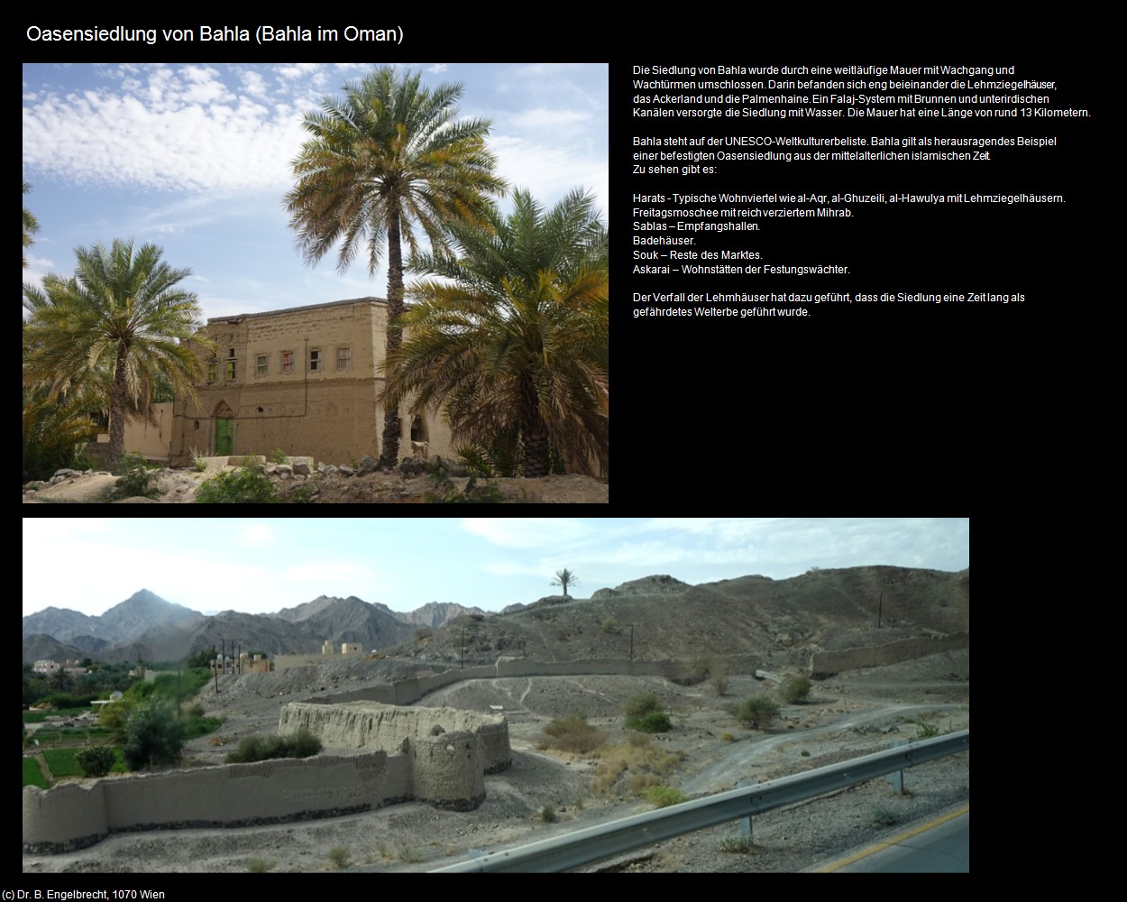 Oasensiedlung von Bahla (Bahla im Oman) in Kulturatlas-Arab.Emirate+Oman