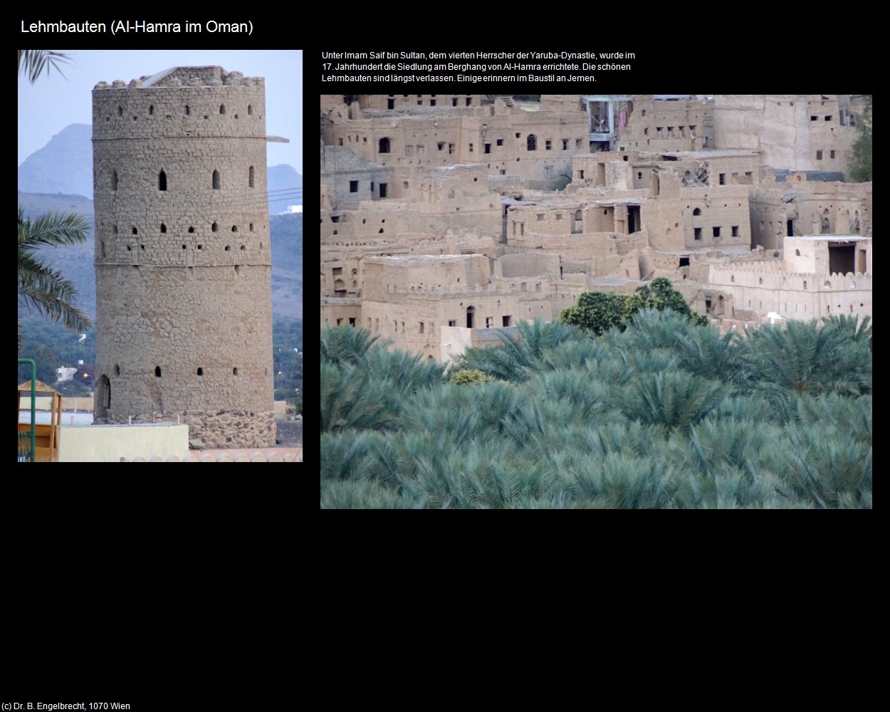 Lehmbauten (Al-Hamra im Oman) in Kulturatlas-Arab.Emirate+Oman