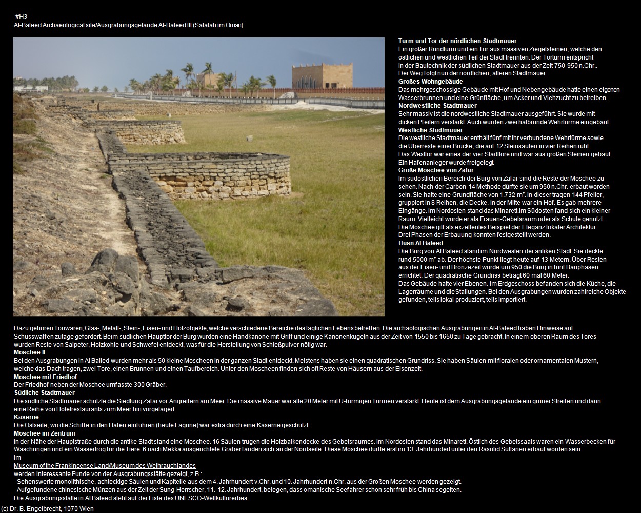 Ausgrabungsgelände Al-Baleed III (Salalah im Oman) in Kulturatlas-Arab.Emirate+Oman(c)B.Engelbrecht
