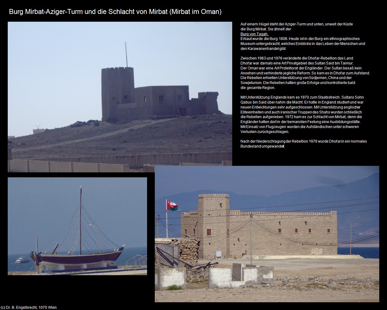 Burg Mirbat-Aziger-Turm und die Schlacht von Mirbat (Mirbat im Oman) in Kulturatlas-Arab.Emirate+Oman(c)B.Engelbrecht