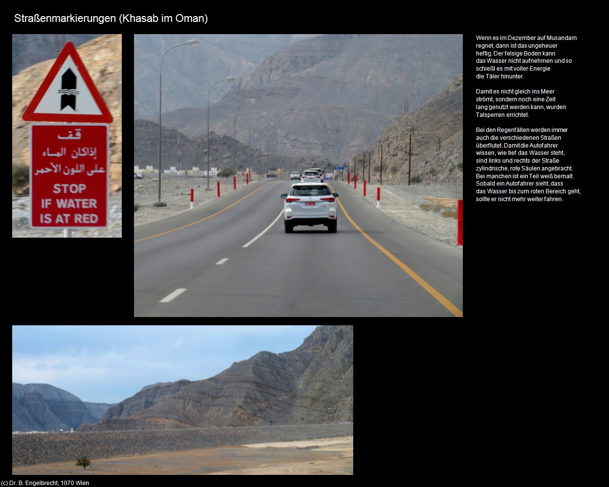 Straßenmarkierungen (Khasab im Oman) in Kulturatlas-Arab.Emirate+Oman