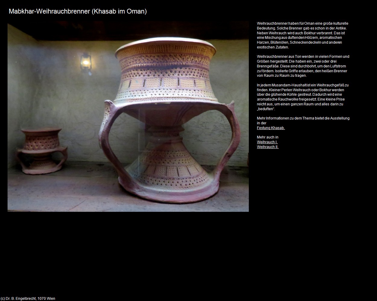 Mabkhar-Weihrauchbrenner (Khasab im Oman) in Kulturatlas-Arab.Emirate+Oman(c)B.Engelbrecht