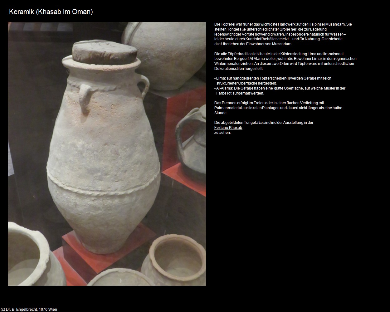 Keramik (Khasab im Oman) in Kulturatlas-Arab.Emirate+Oman(c)B.Engelbrecht