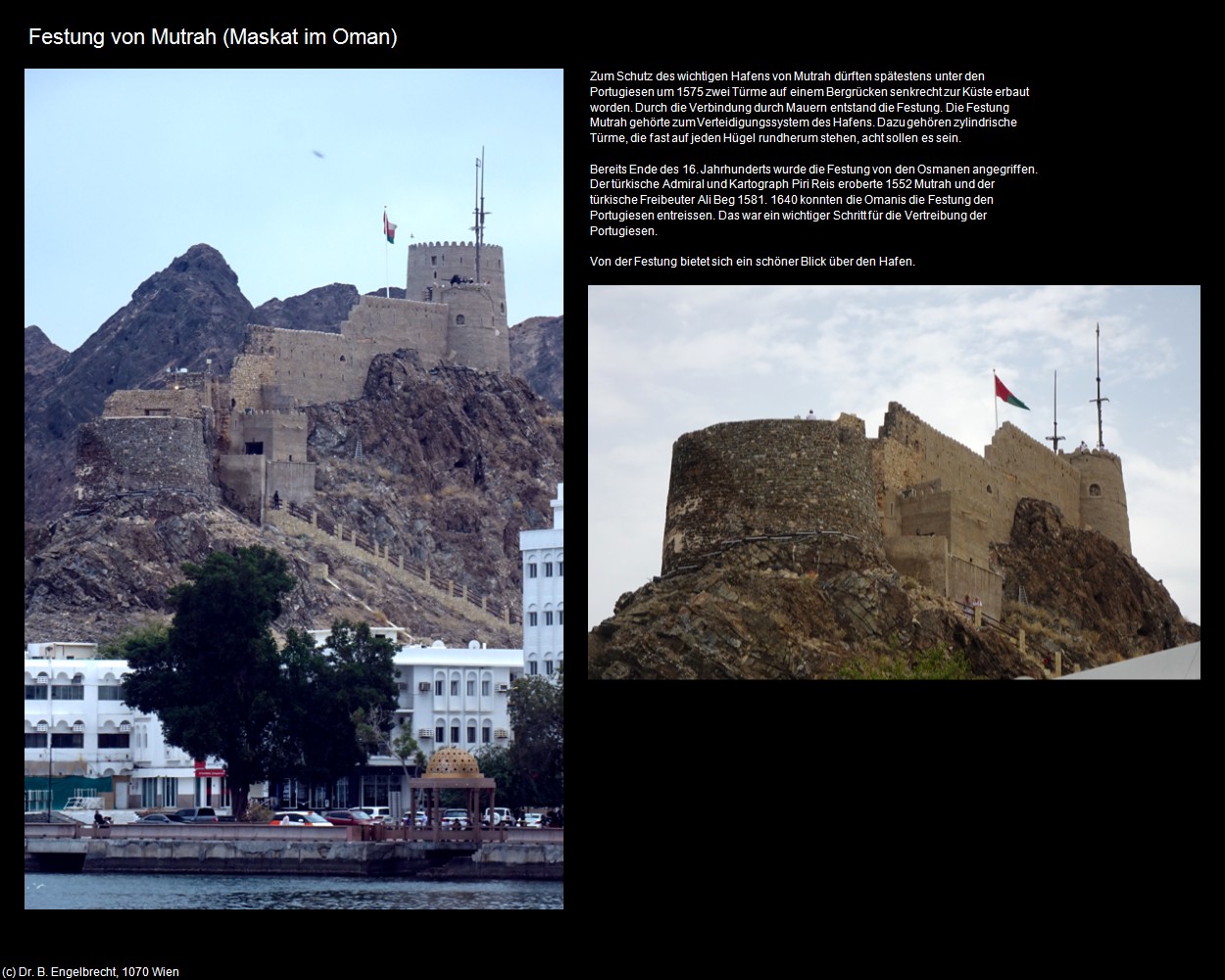 Festung von Mutrah (Maskat im Oman) in Kulturatlas-Arab.Emirate+Oman