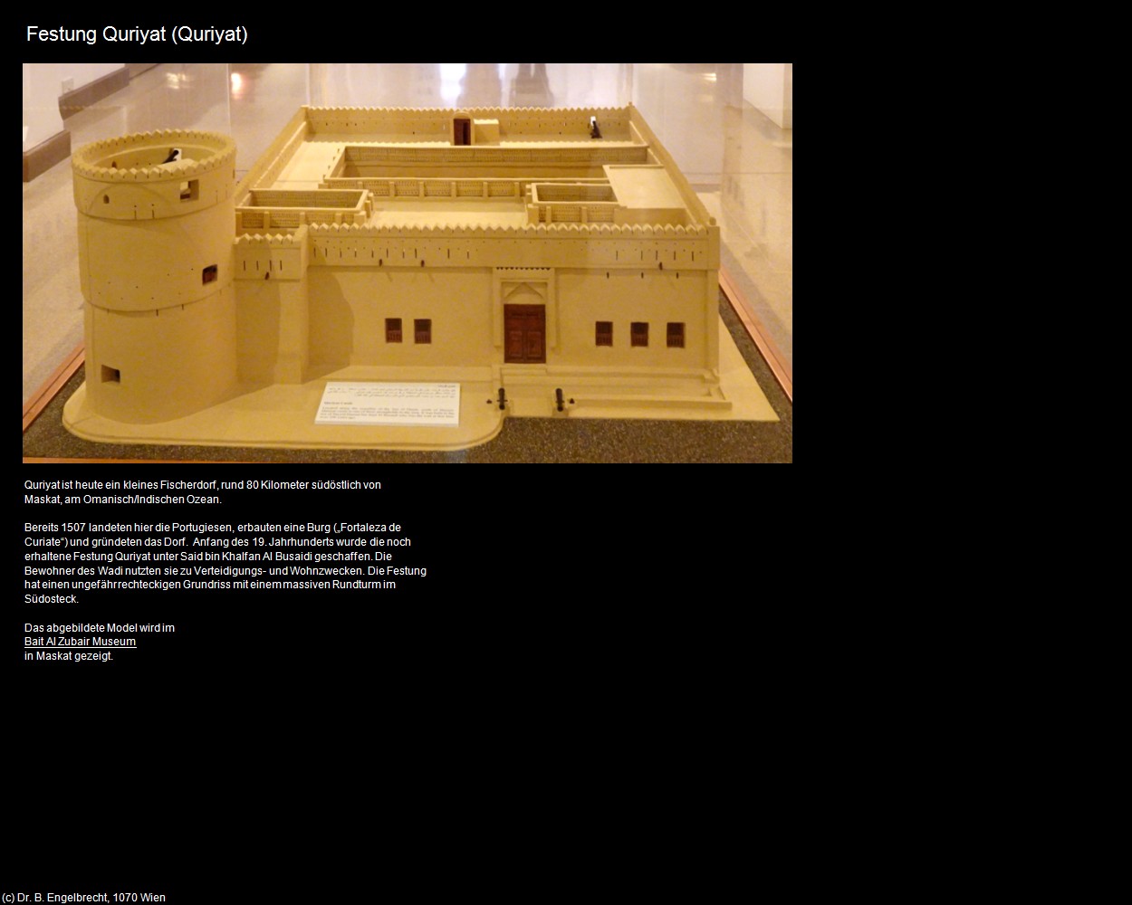 Festung Quriyat (Quriyat im Oman) in Kulturatlas-Arab.Emirate+Oman(c)B.Engelbrecht