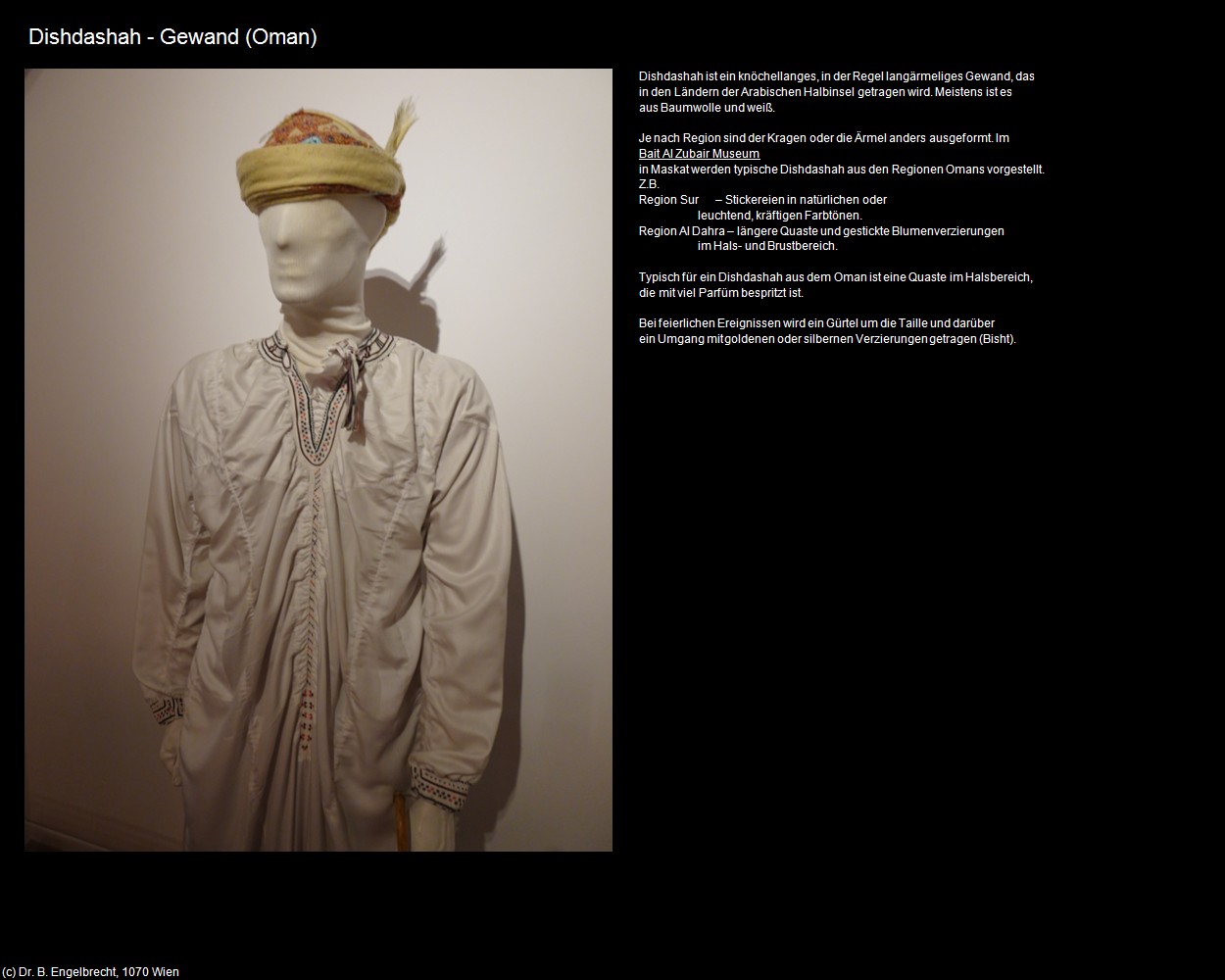Dishdashah - Gewand (+Oman) in Kulturatlas-Arab.Emirate+Oman(c)B.Engelbrecht