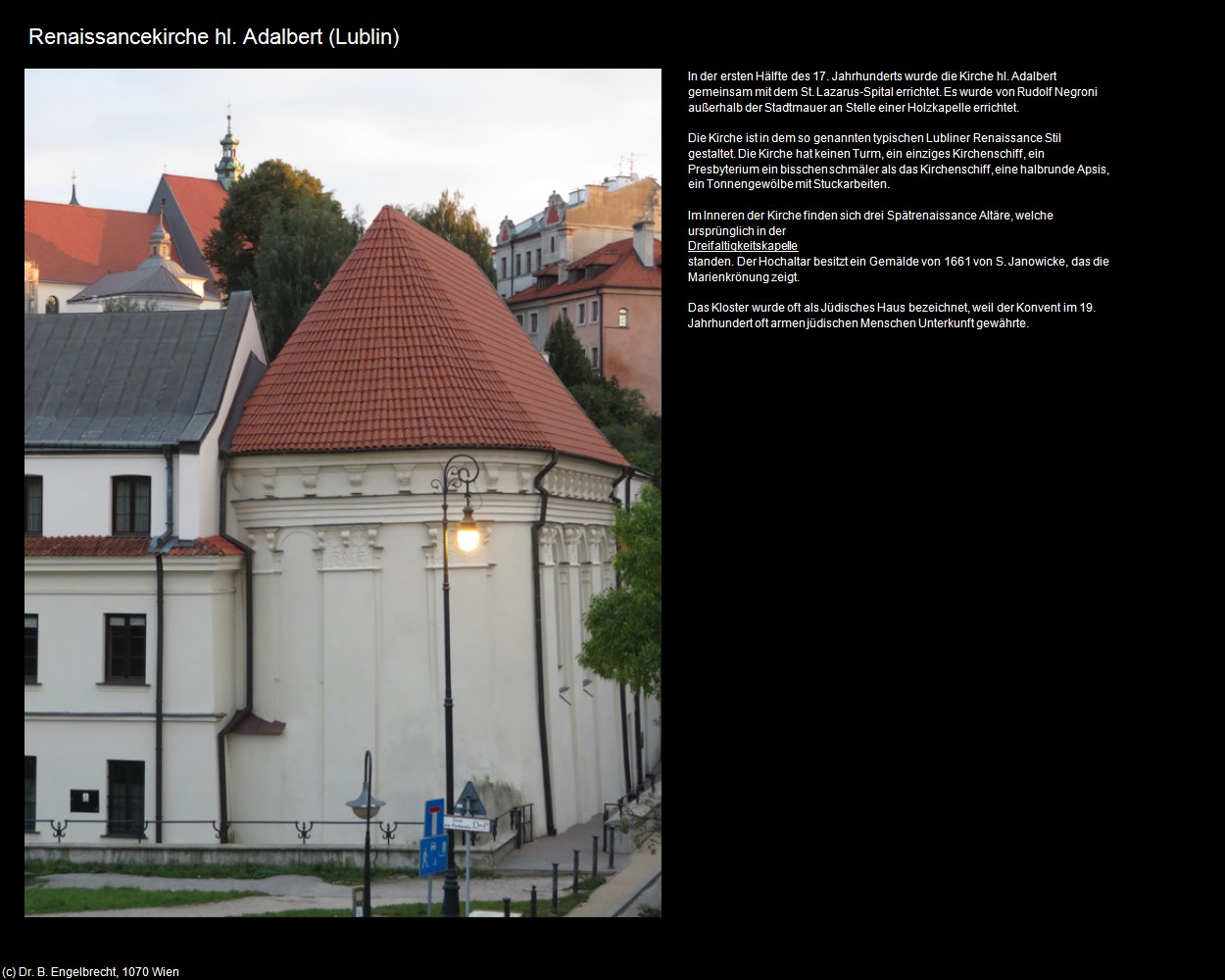 Renaissancekirche hl. Adalbert (Lublin) in Kulturatlas-POLEN-Galizien(c)B.Engelbrecht