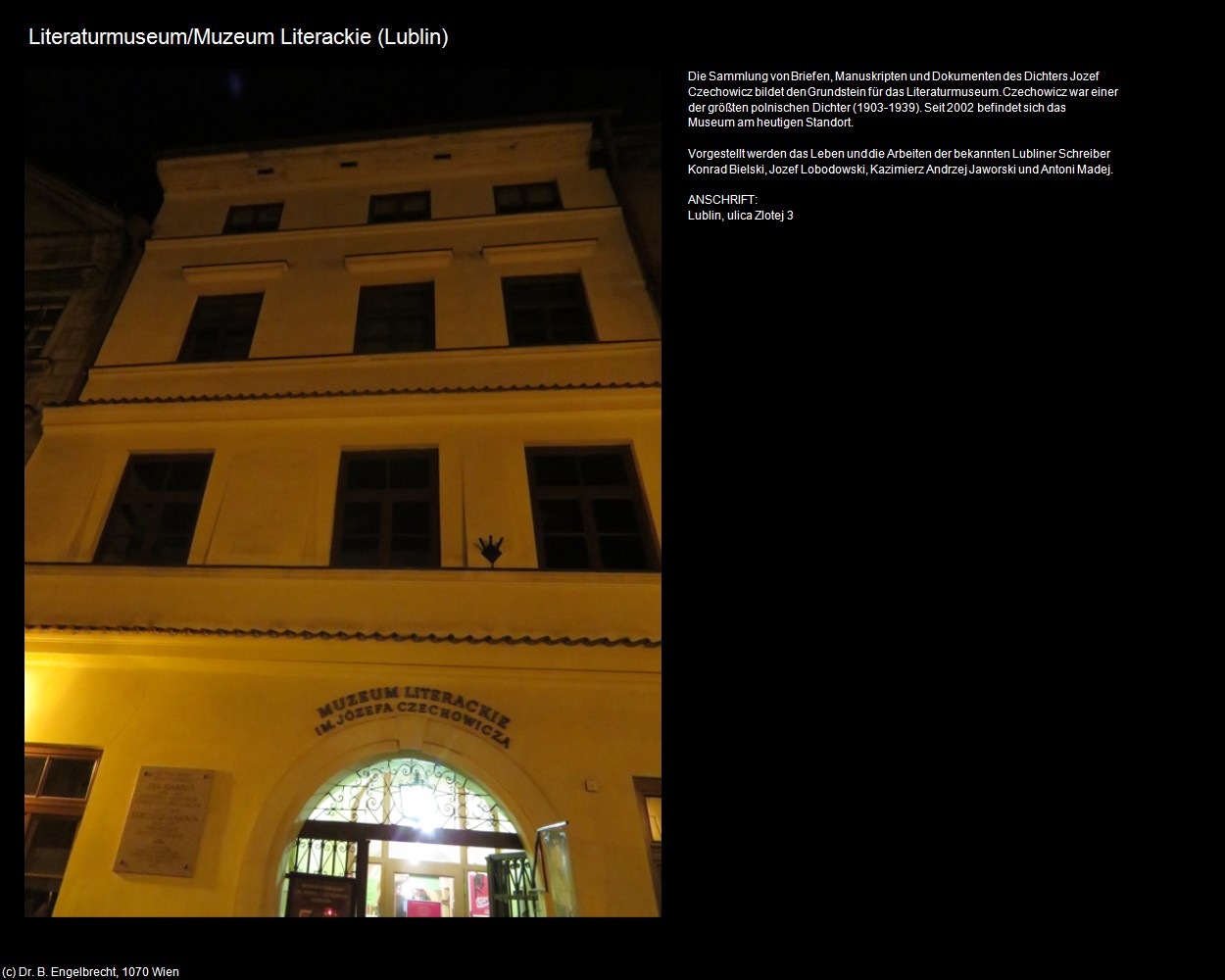 Literaturmuseum (Lublin) in Kulturatlas-POLEN-Galizien