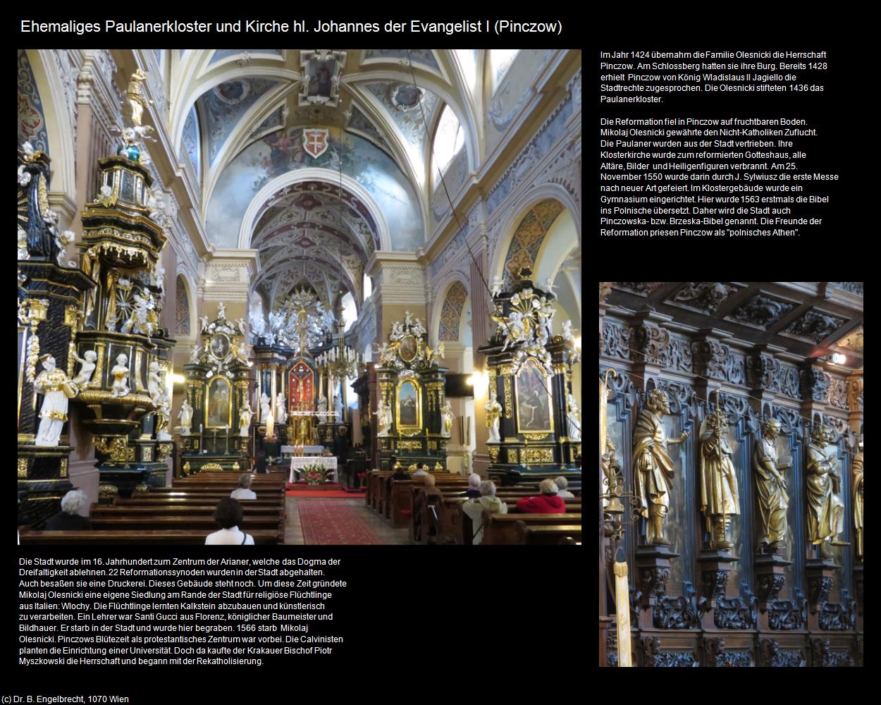 Ehem. Paulanerkloster und Kirche hl. Johannes der Evangelist I (Pinczow) in POLEN-Galizien