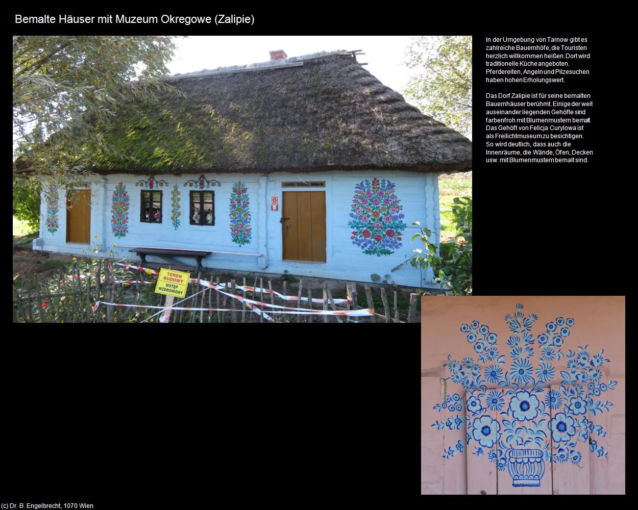 Bemalte Häuser mit Muzeum Okregowe (Zalipie) in POLEN-Galizien