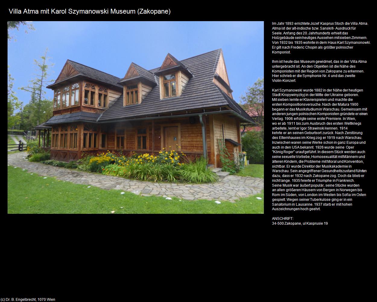Villa Atma mit Karol Szymanowski Museum (Zakopane) in POLEN-Galizien
