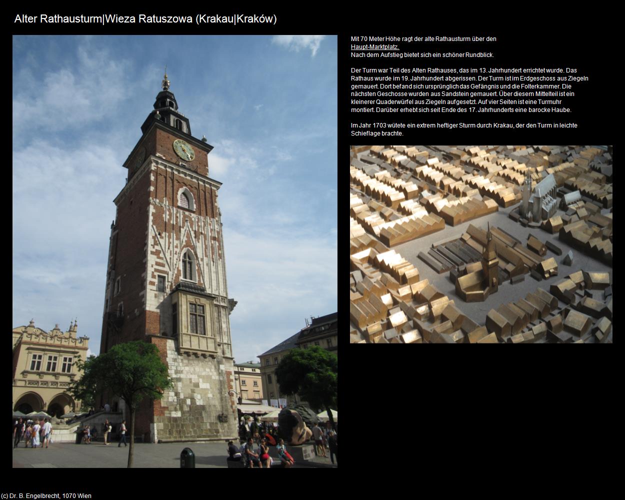 Alter Rathausturm  (Krakau|Krakow) in POLEN-Galizien(c)B.Engelbrecht