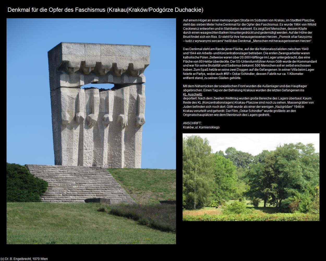 Denkmal für die Opfer des Faschismus (Podgórze Duchackie) (Krakau|Krakow) in POLEN-Galizien(c)B.Engelbrecht