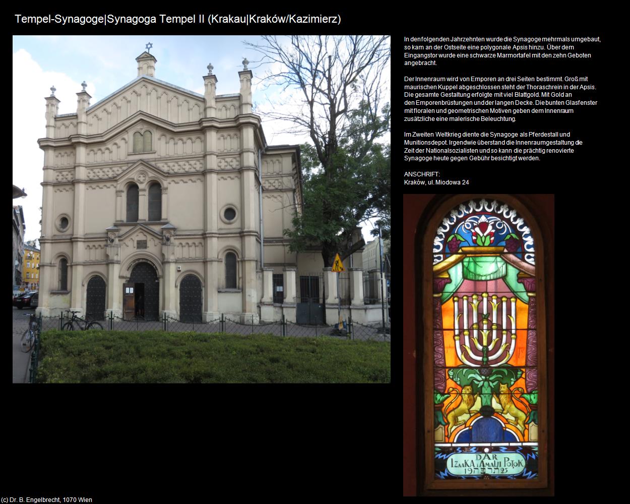 Tempel-Synagoge II (Kazimierz) (Krakau|Krakow) in POLEN-Galizien