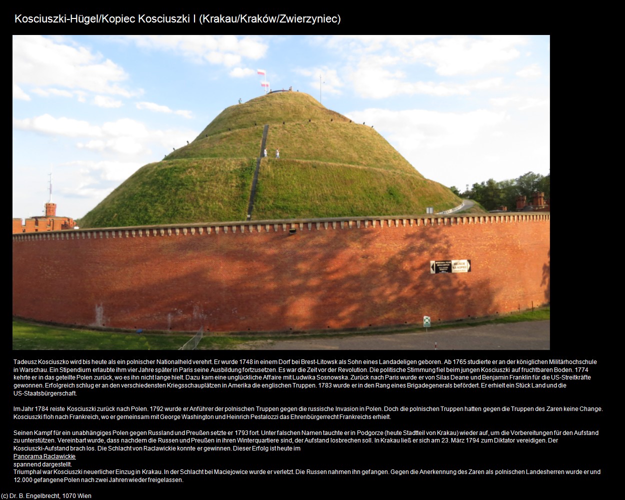Kosciuszki-Hügel I (Zwierzyniec) (Krakau/Krakow) in Kulturatlas-POLEN-Galizien(c)B.Engelbrecht