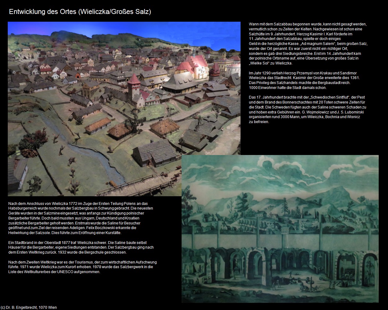 Entwicklung des Ortes  (Wieliczka/Großes Salz) in Kulturatlas-POLEN-Galizien