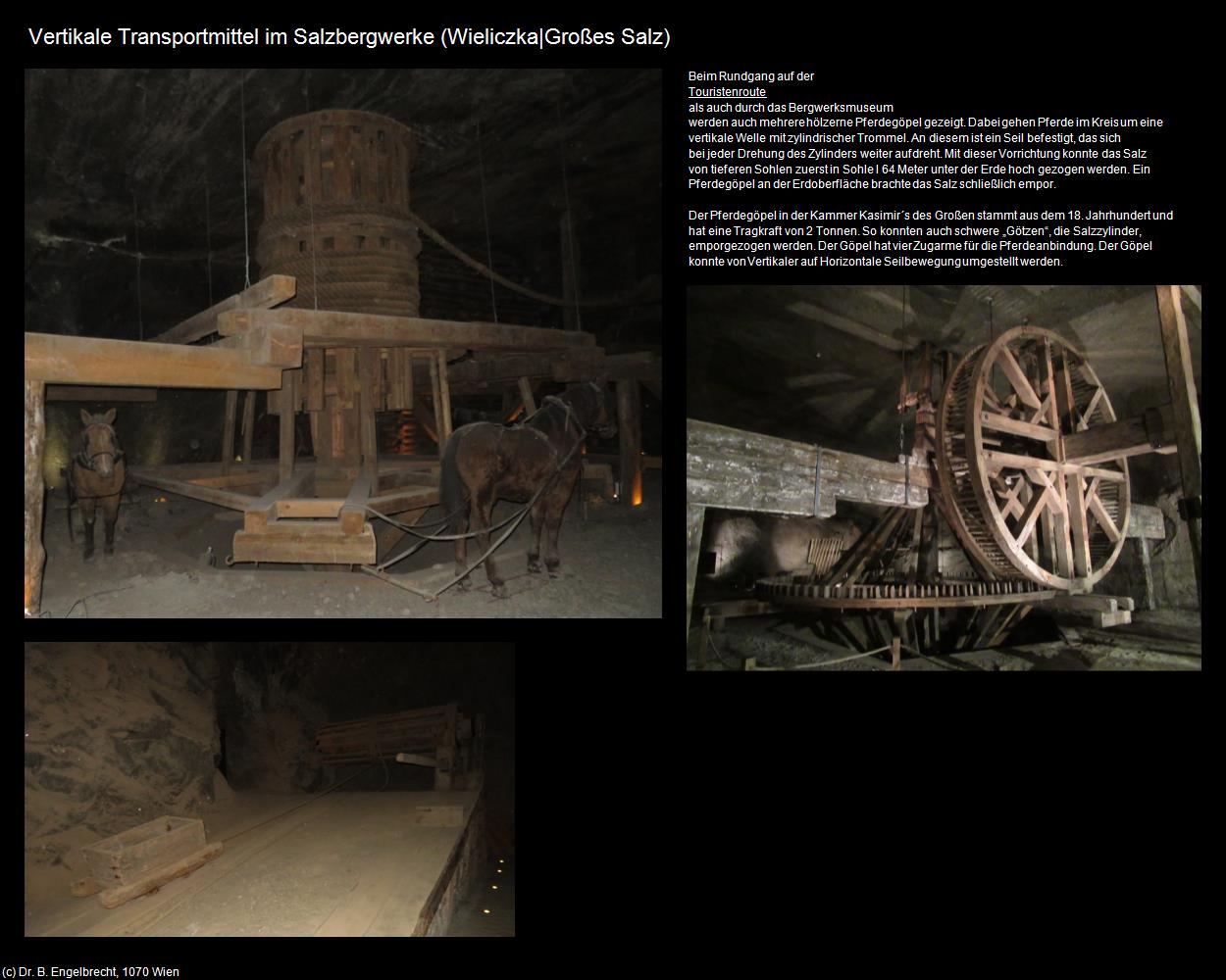 Vertikale Transportmittel im Salzbergwerke  (Wieliczka|Großes Salz) in POLEN-Galizien(c)B.Engelbrecht